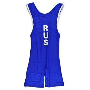 Трико борцовское ASICS (Russia) синее фото