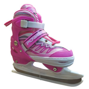 Коньки ледовые раздвижные Ice Skate Q810 розовые